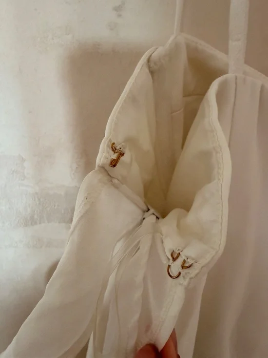 Oh Polly JOSIANE Asymmetric Draped Mini Dress in White US 8 - Picture 5 of 8